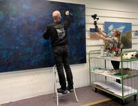 Zu Gast in meinem Atelier und meiner K&uuml;nstlergalerie war das Filmteam von ART-EN um im Interview ein